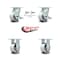 Service Caster 4 Inch Semi Steel Caster Set with 2 Brakes/Swivel Lock 2 Rigid SCC-30CS420-SSB-TLB-BSL-2-R-2 - alternate 5